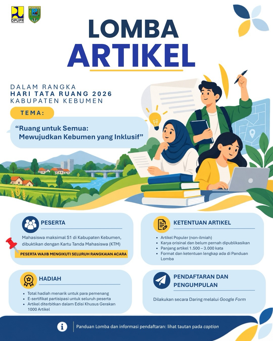 Peringati Hari Tata Ruang 2026, DPUPR Kebumen Gelar Lomba Artikel Populer bagi Mahasiswa
