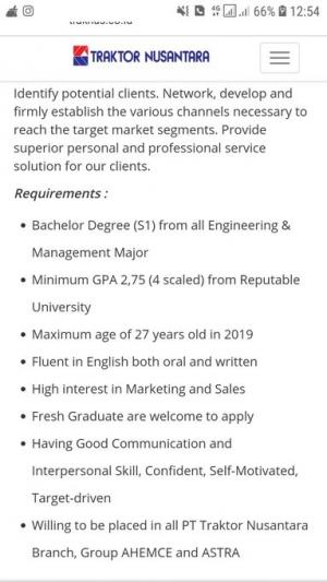 LOWONGAN PT. TRACTOR NUSANTARA