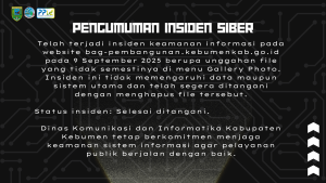PENGUMUMAN INSIDEN SIBER