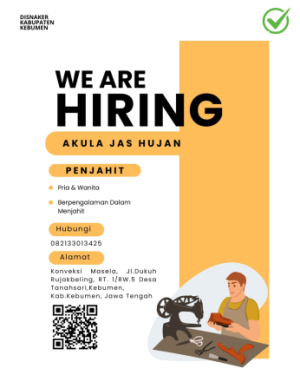 Lowongan Kerja Penjahit – Akula Jas Hujan Kebumen