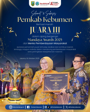 Selamat! Kabupaten Kebumen Raih Penghargaan Mandaya Awards 2025