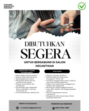 Lowongan Kerja Cv. Izza Karya