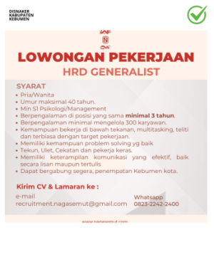 Lowongan Kerja PT.Naga Semut Indonesia