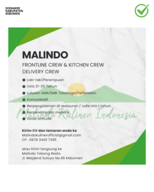Lowongan Kerja Malindo Kuliner Indonesia