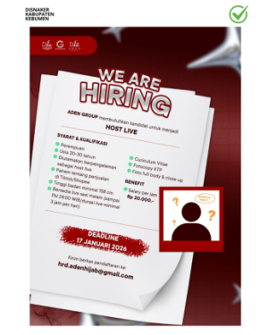 Lowongan Kerja Aden Hijab (Host Live)