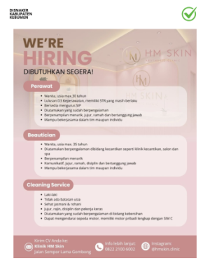 Lowongan Kerja HM Skin Klinik